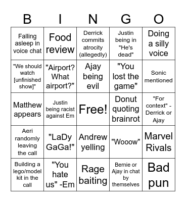 Discord Bingo Card