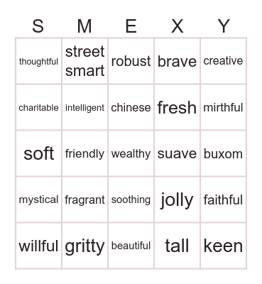 partner buddy bingo Card