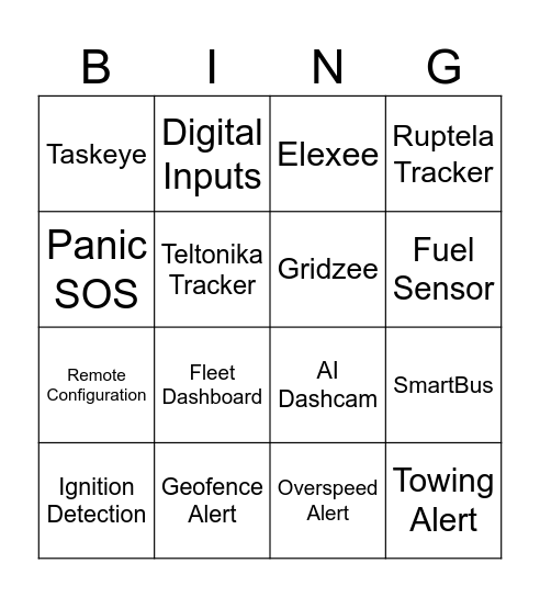Uffizio Tech Bingo Card