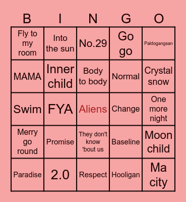 @Joonlildimples_ Bingo Card
