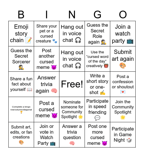 Bingo Card