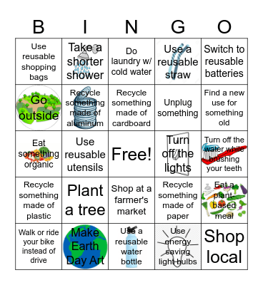 Earth Day BINGO Card