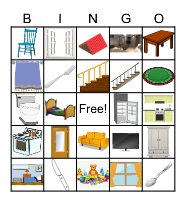 HOUSEHOLD BINGO Card