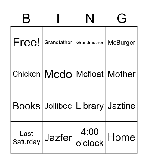 Note-Taking Bingo Card