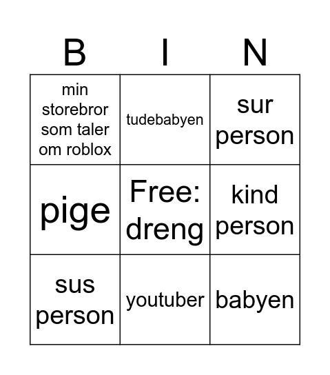 67 Bingo Card