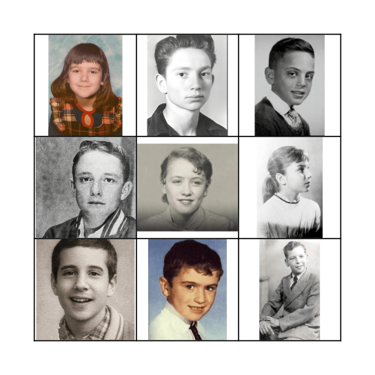 When I Was Young Bingo Card