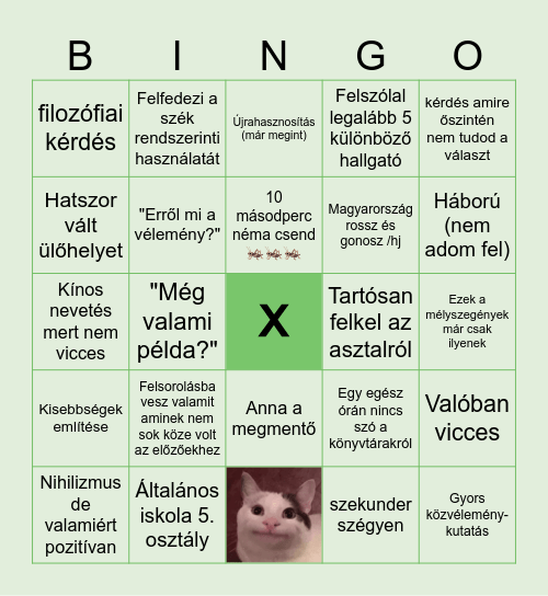 Elképesztően fenntartható Bingo Card