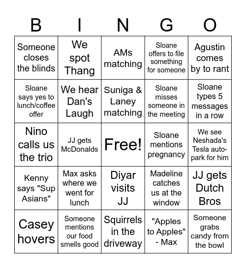 DVX BINGO Card