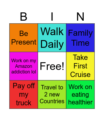 Corey's Bingo Card