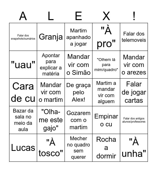 Bingo feito à unha! Bingo Card