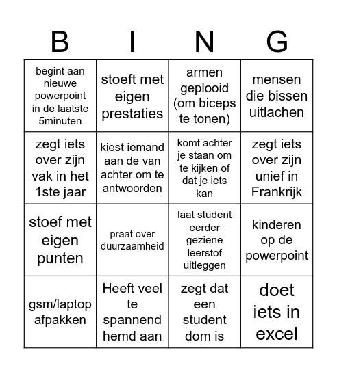 Frank De TANK (Goethals) MEGA BINGO Card