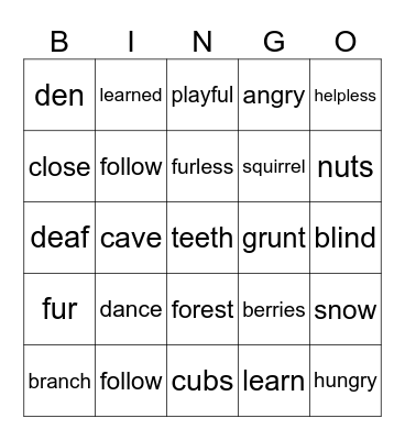 March 23 Bingo Card
