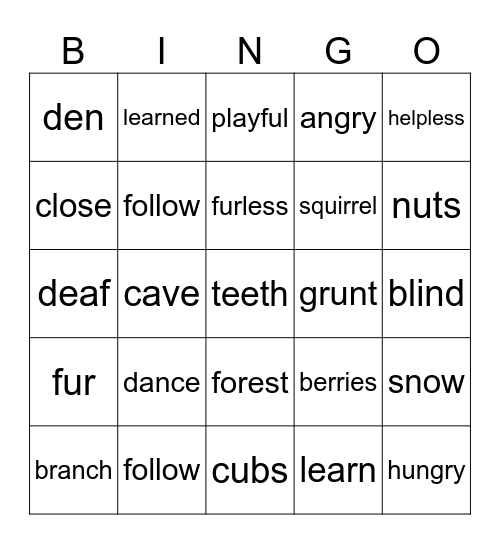 March 23 Bingo Card