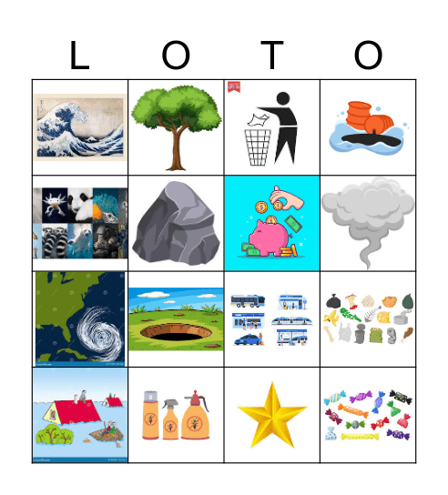 environnement Bingo Card