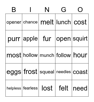 March Bingo Card