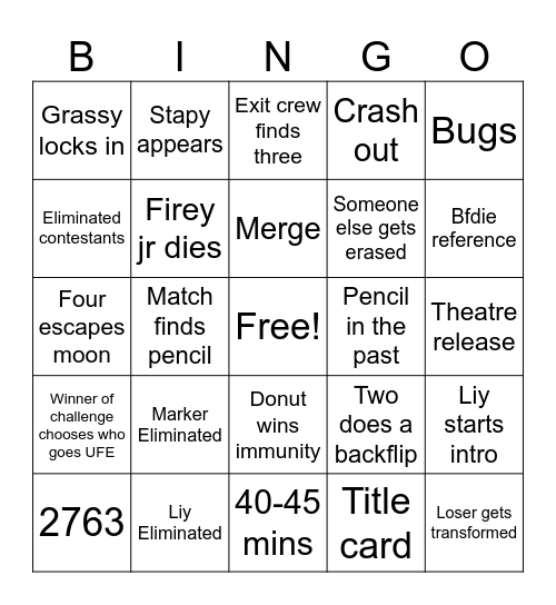 Tpot 22 Bingo Card