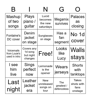 HDWGHWT Bingo Card