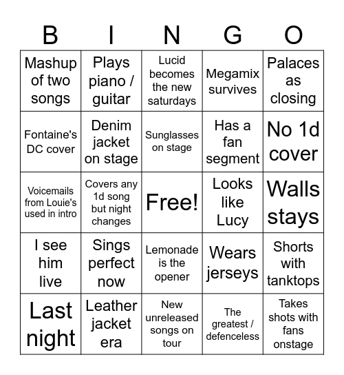 HDWGHWT Bingo Card