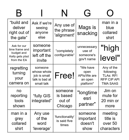 *new and improved* EAMWOM Bingo 😎 Bingo Card