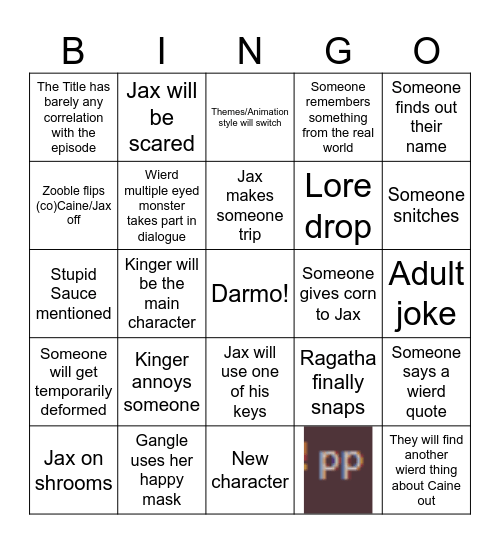 TADC Ep.8 Bingo Card
