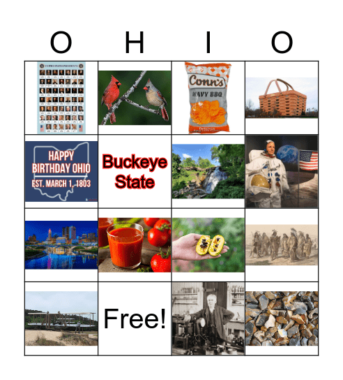 All About Ohio Bingo Card