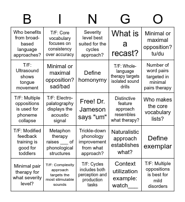 SSD Week 10 in-class activity Bingo Card