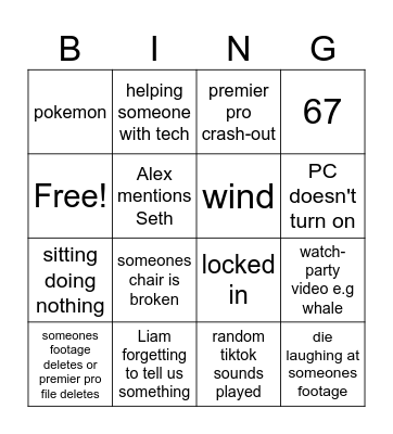 FILMS47 Bingo Card