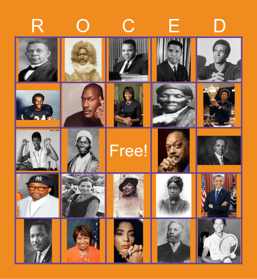 Famous Black Leaders Bingo Card