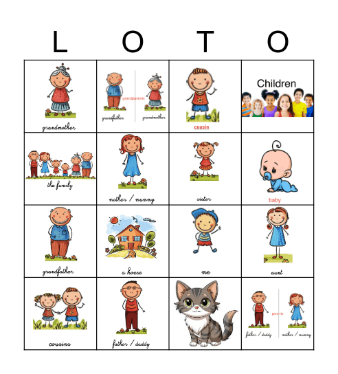 La famille Bingo Card