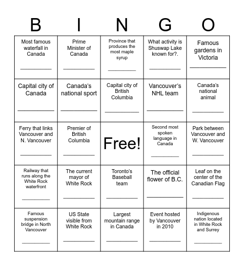 Savvy Seniors Workshop Bingo Card