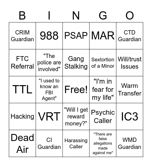 Bingo Card