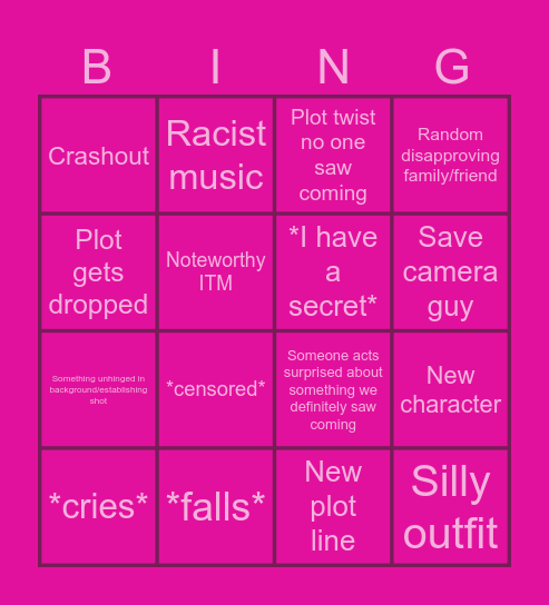 90 Day Bingo Card