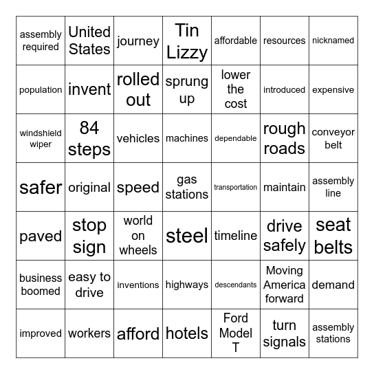 Moving Forward In America Bingo Card