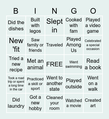 ~*Back from Spring Break BINGO!*~ Bingo Card