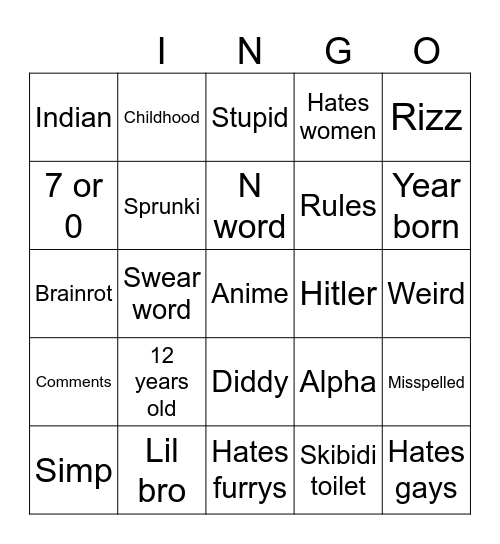 Bingo Card