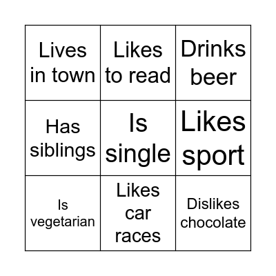 Find someone who... Bingo Card