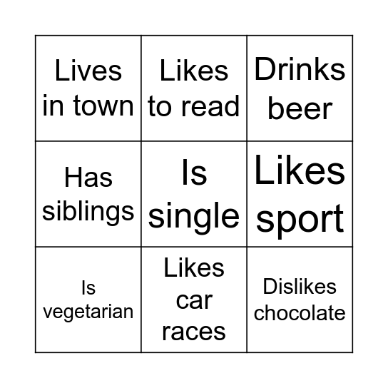 Find someone who... Bingo Card