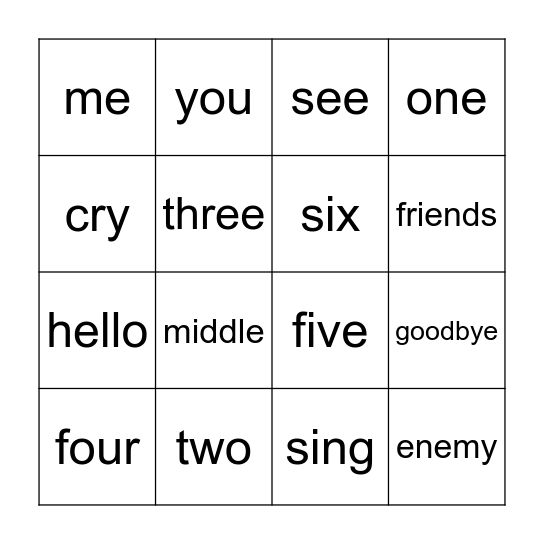 "Count on me" - Bruno Mars Bingo Card
