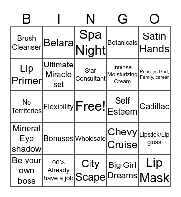 Beautiful Bingo Card