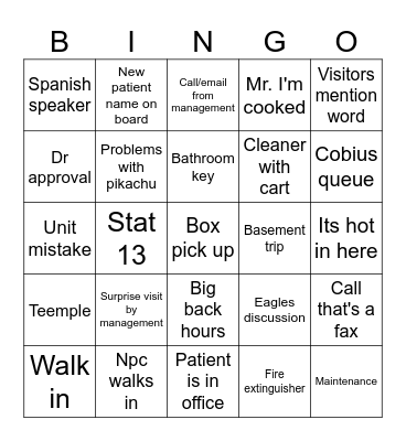 Office Bingo 2 Bingo Card