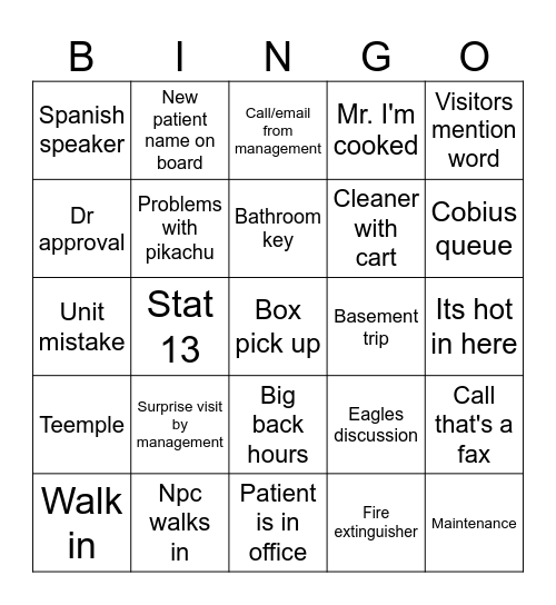 Office Bingo 2 Bingo Card