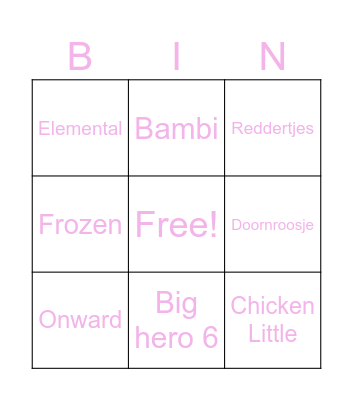 Hachette heroes - Films Bingo Card