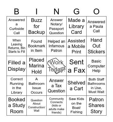 North Point Library Bingo Card