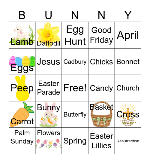 Easter Bingo! Bingo Card