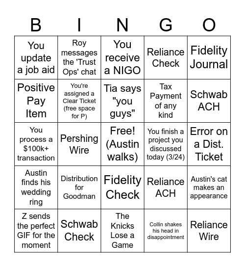 Trust Ops Bingo Card