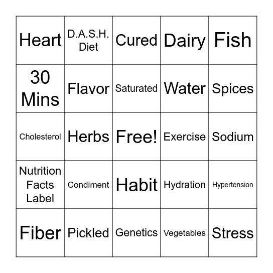Break Up With Salt Bingo Card