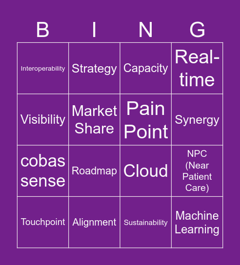 NPC Bingo Card