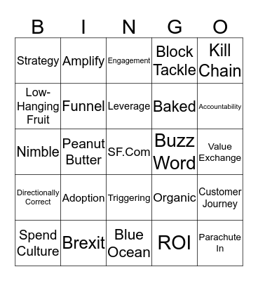 RM Acadamy Bingo Card