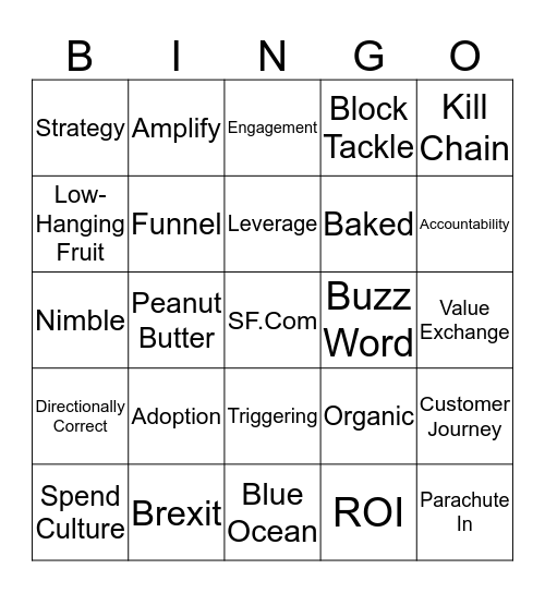 RM Acadamy Bingo Card