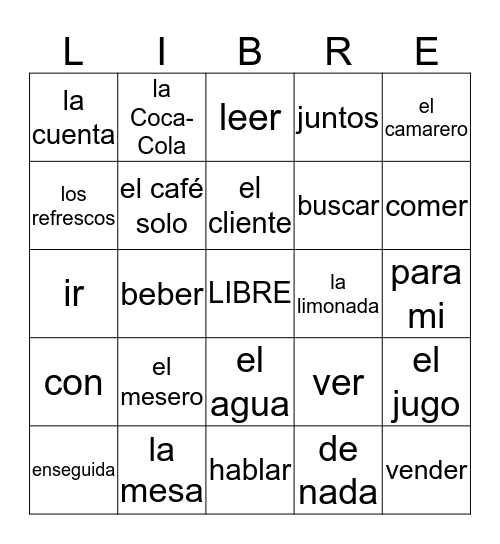 LIBRE Bingo Card